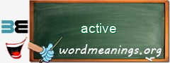 WordMeaning blackboard for active